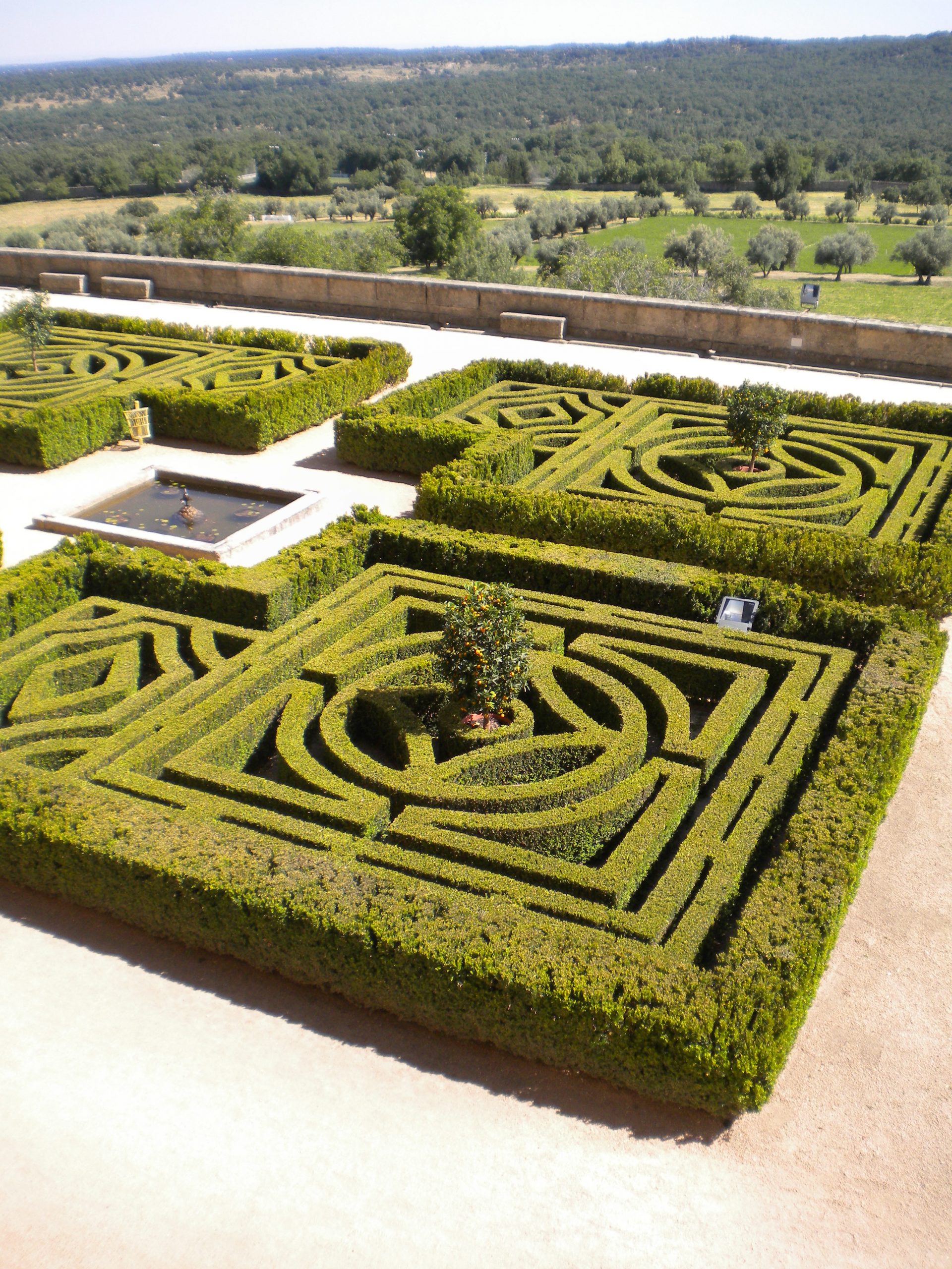 Monastery_El_Escorial_Spain_Gardens_Old_Style_Cut_Into_A_Maze_Pattern_for_Walking